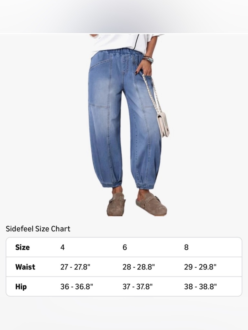 Casual Elastic Waist Blue Women's Jeans - Picture 7 of 10